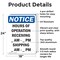 Signmission Hours Of Operation Receiving _, 18 in W x Rectangle, Aluminum OS-2PACK-NS-A-1824-V-13546 - alternate 5